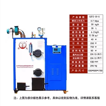 30KG/6.3KG耗燃料/时佳先生物质颗粒燃料锅炉蒸汽发生器